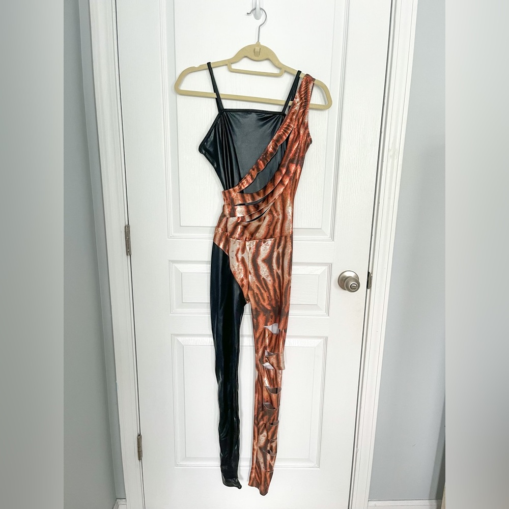 Curtain Call Costumes Metallic Dance Unitard Set